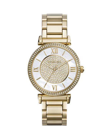 michael kors watch rhinestone|Michael Kors leather watch.